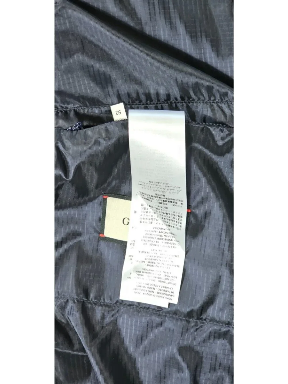 Gucci Men Size 52 Quilted Jacket Navy Blue Red Chevron Stripe NWT XL